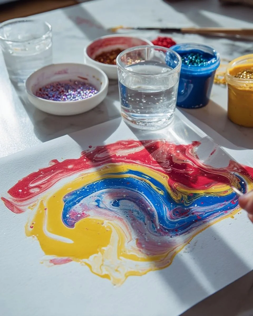 Baking Soda Fizzy Painting