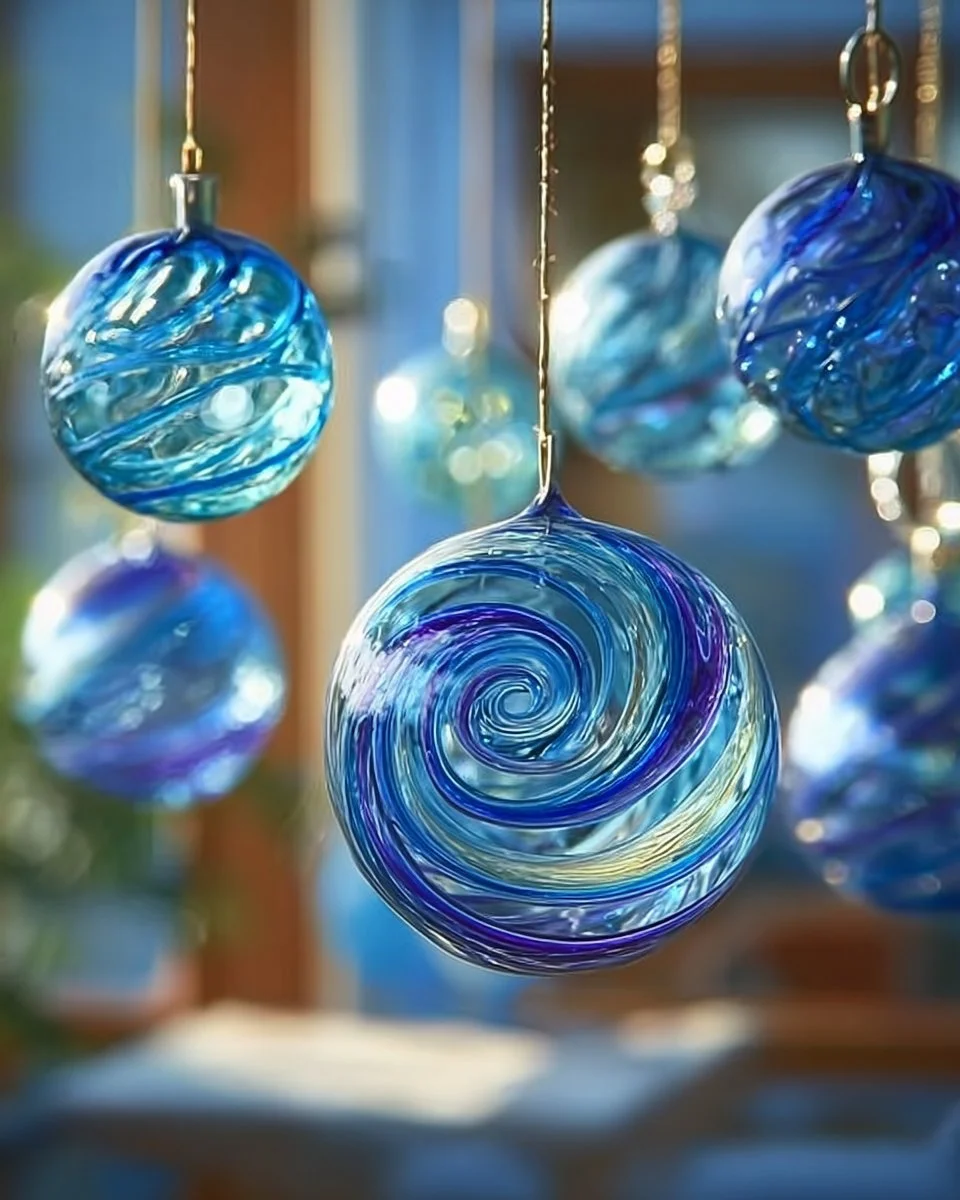 Enchanting Crayon Suncatchers – Blue Hues That Captivate Light