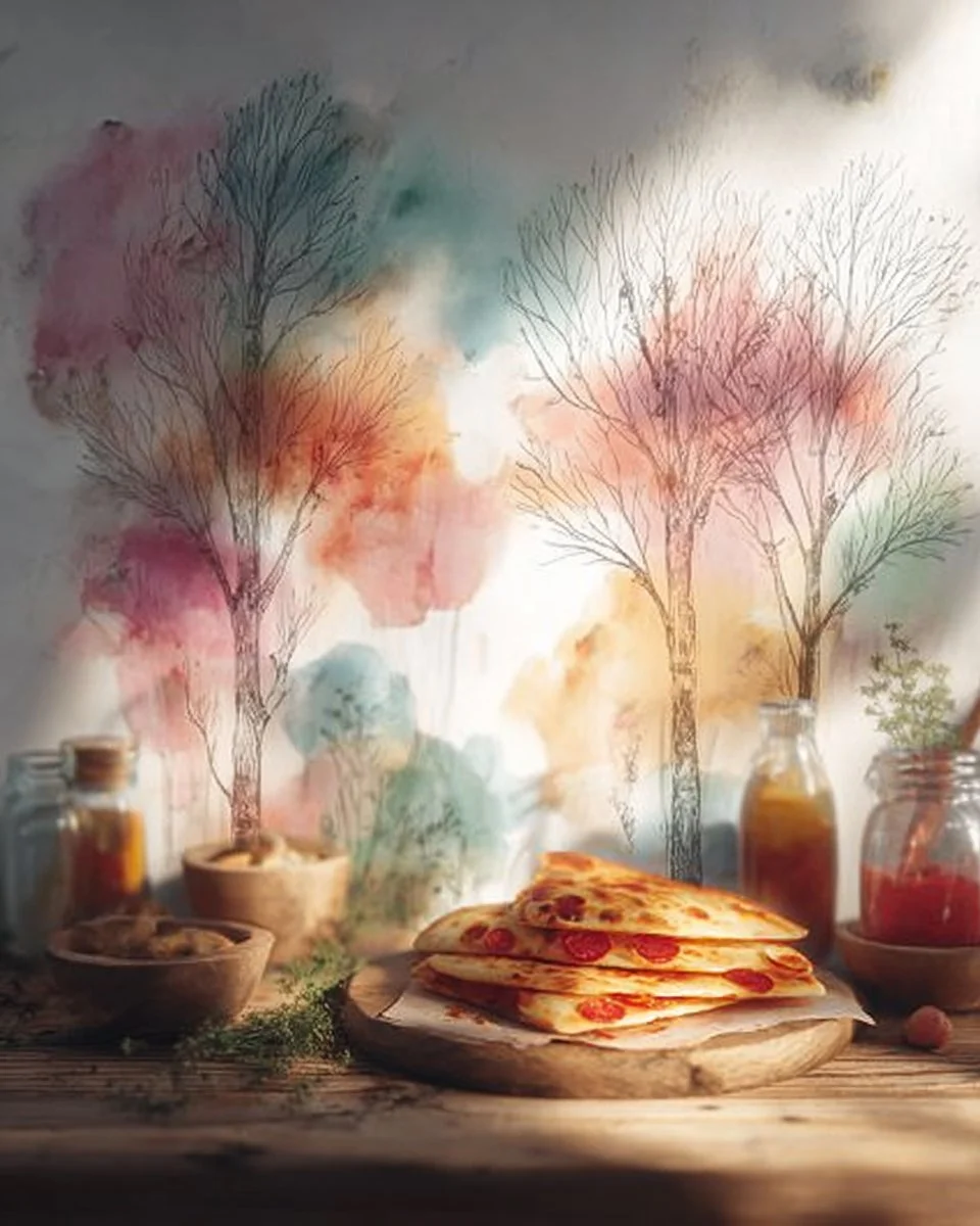 Quick Cheesy Pepperoni Quesadilla