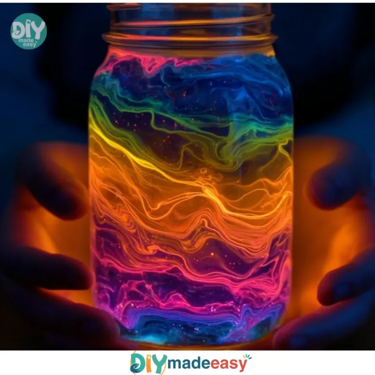 Colorful Rainbow Lava Lamp in a Jar creating a relaxing ambiance