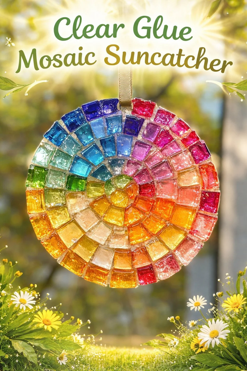 Clear Glue Mosaic Suncatcher