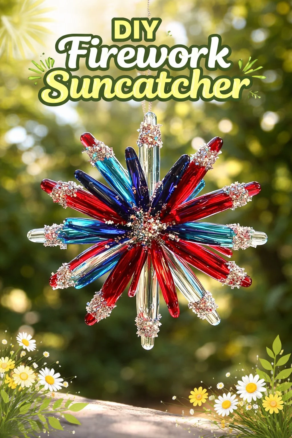 DIY Firework Suncatcher