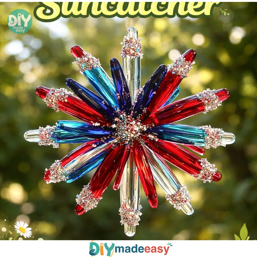 DIY Firework Suncatcher