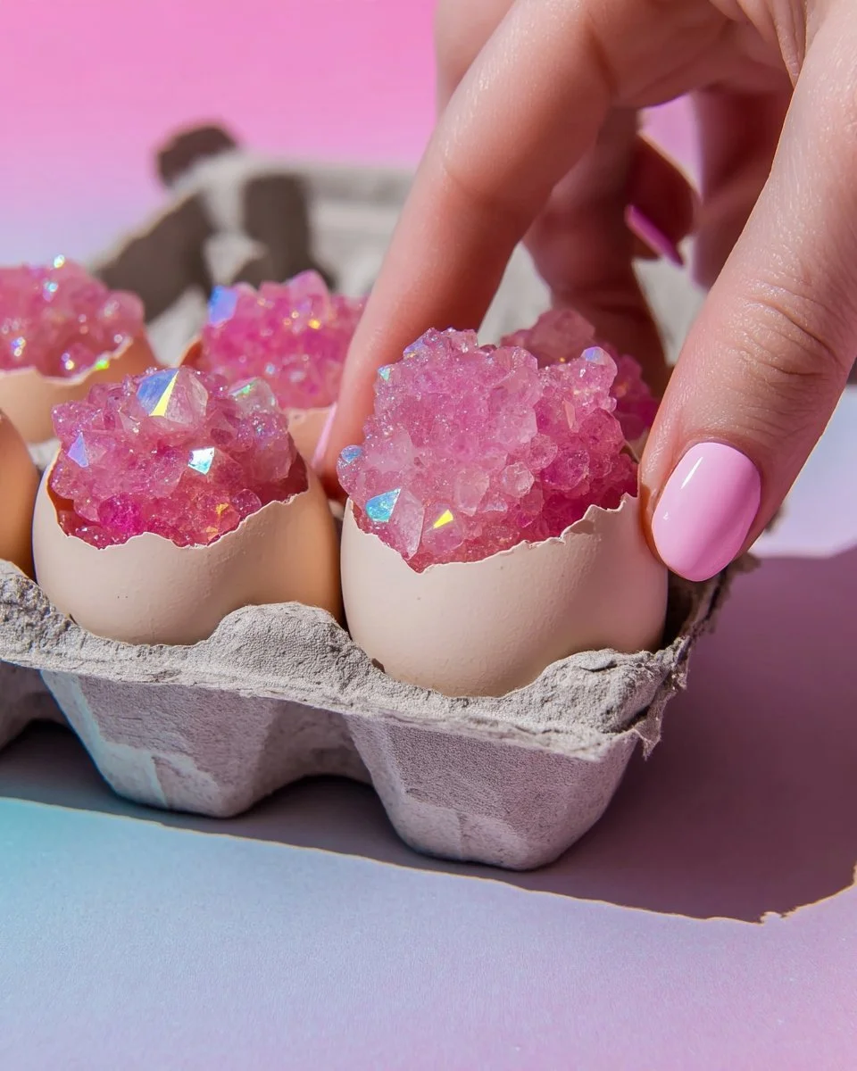 Pink Eggshell Crystal Geodes
