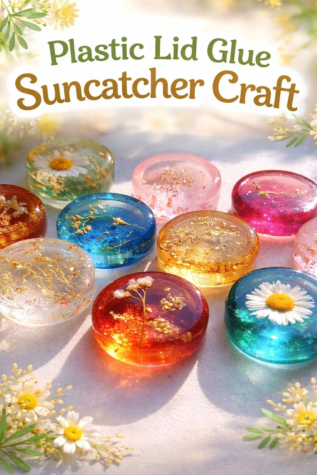 Plastic Lid Glue Suncatcher Craft