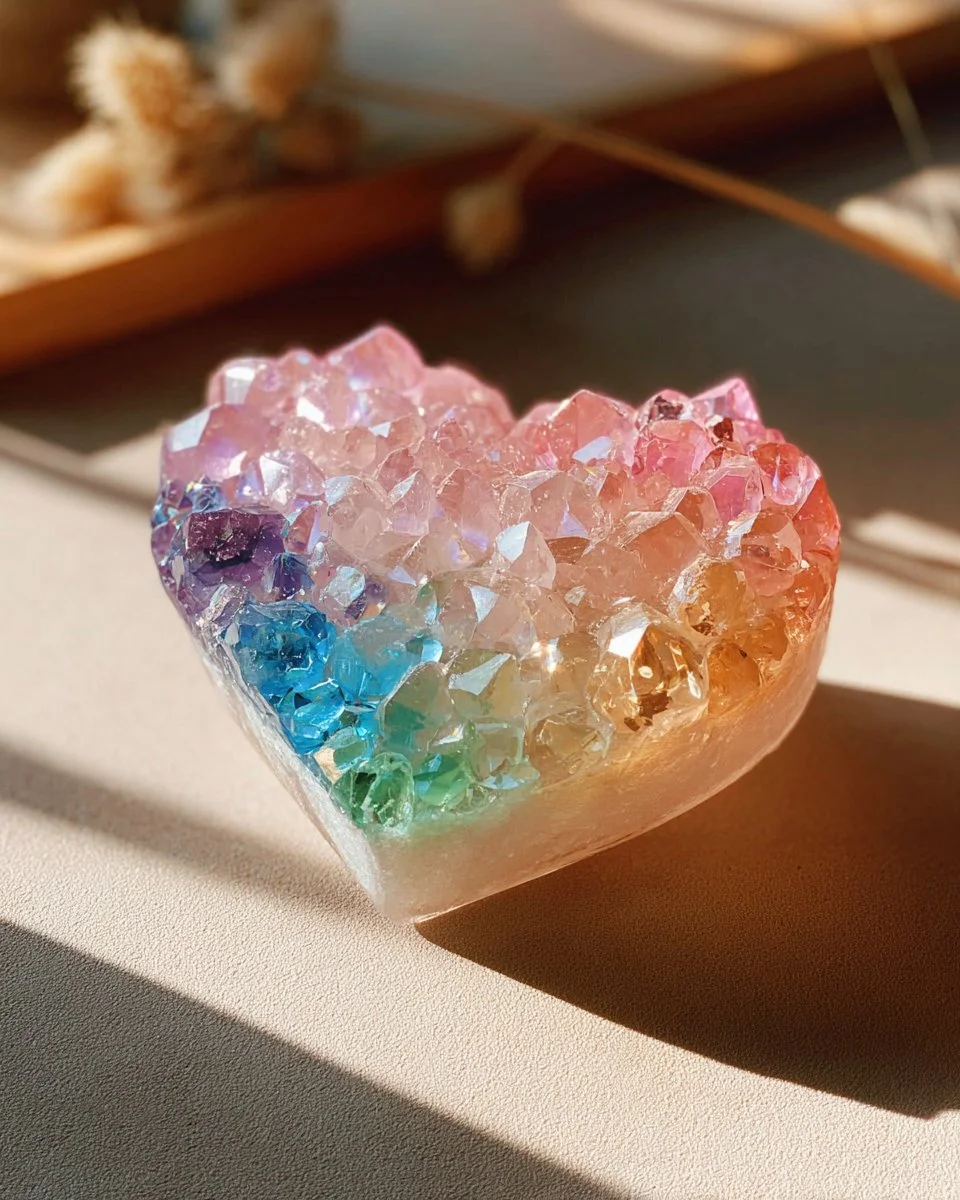 Rainbow Crystal Heart