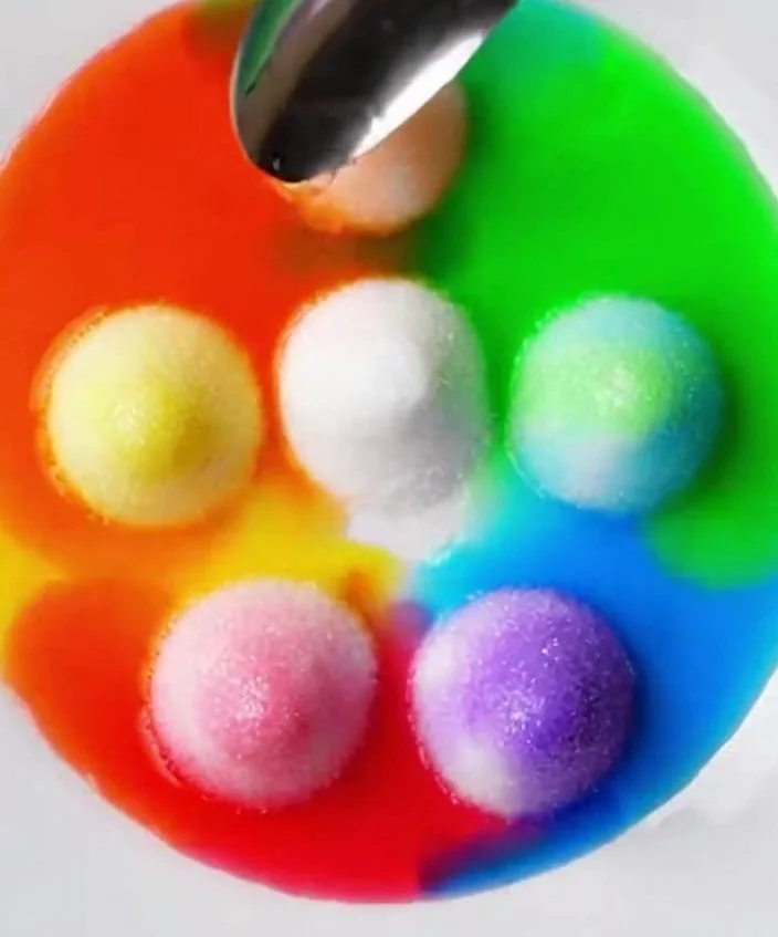 Rapid-Growing Rainbow Sugar Crystal Eruption