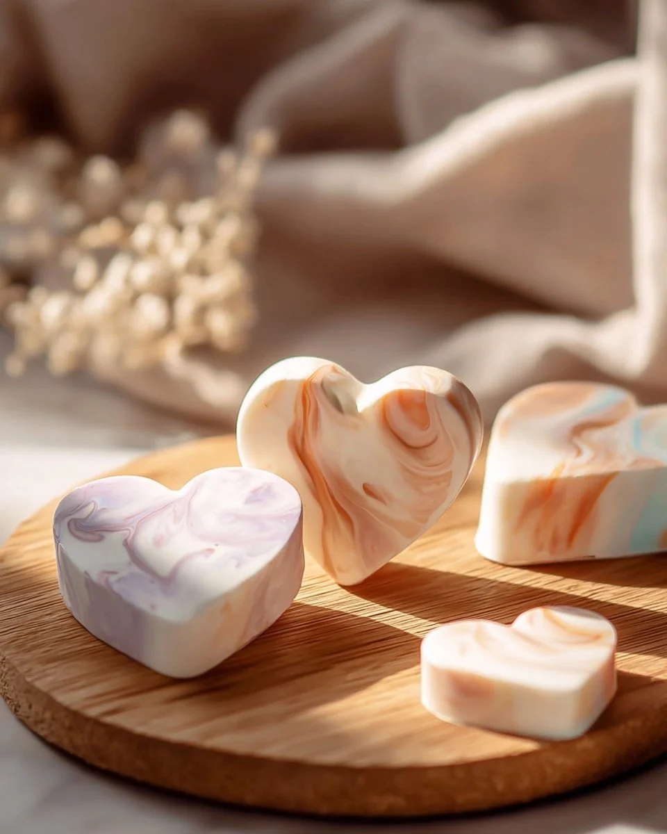 Shaving Foam Marbled Hearts ❤️