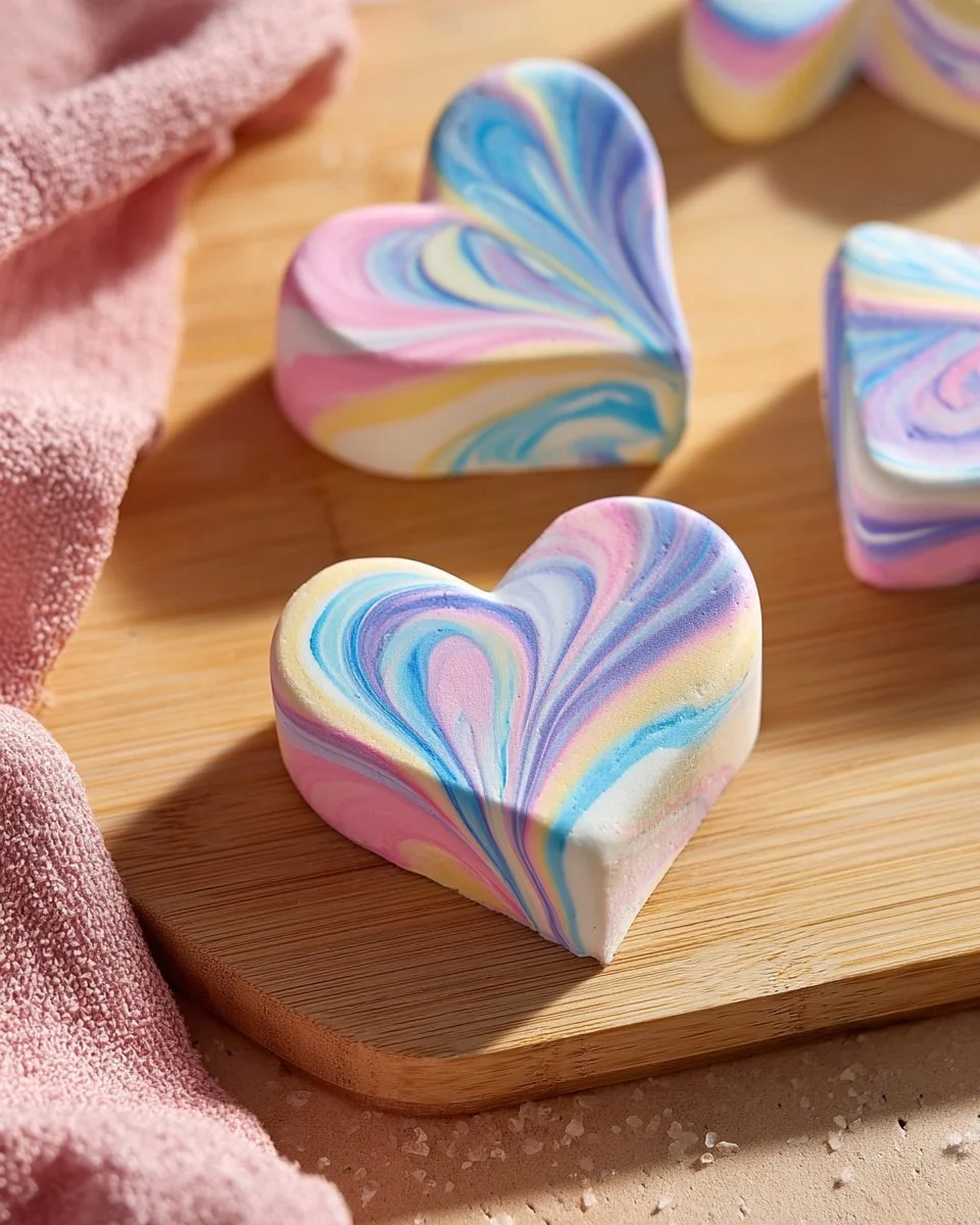 Shaving Foam Marbled Hearts ❤️