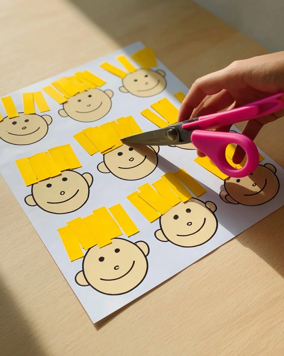 Subtraction Haircut using Sticky Notes