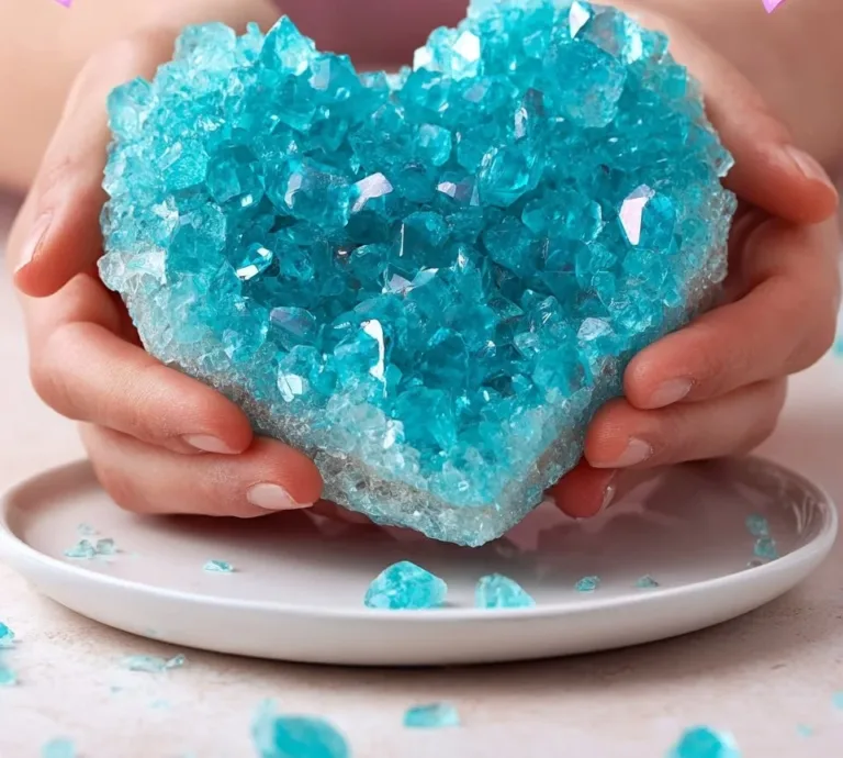 Turquoise crystal heart gemstone for healing and decoration