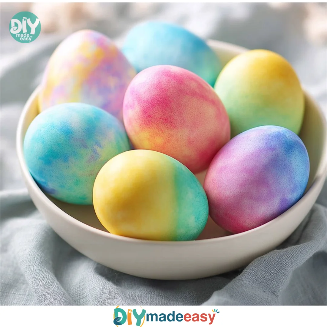 Baking Soda Painted Easter Eggs