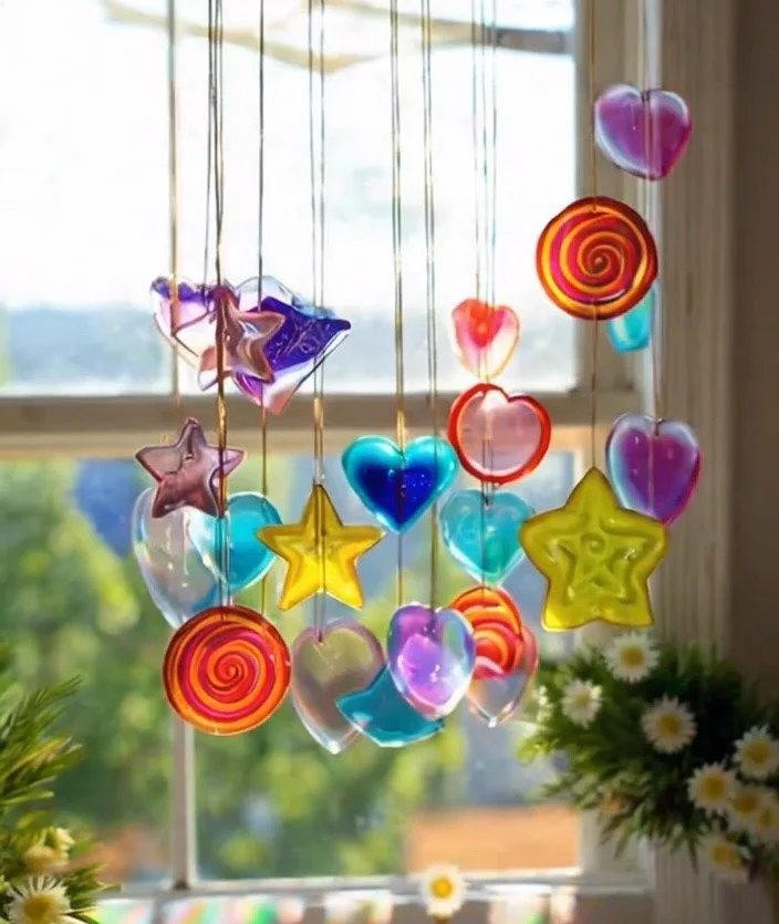 Bold Color Bioplastic Suncatchers