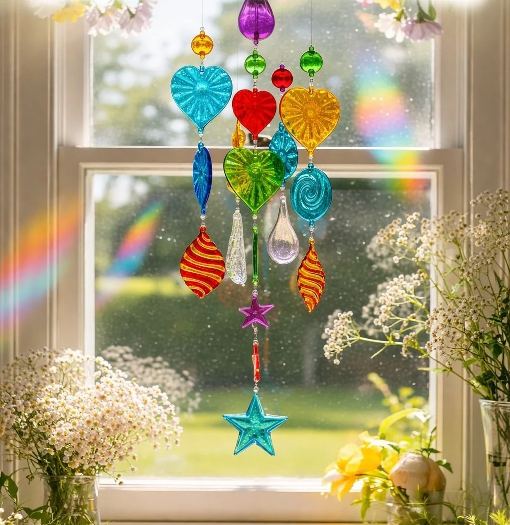 Bold Color Bioplastic Suncatchers