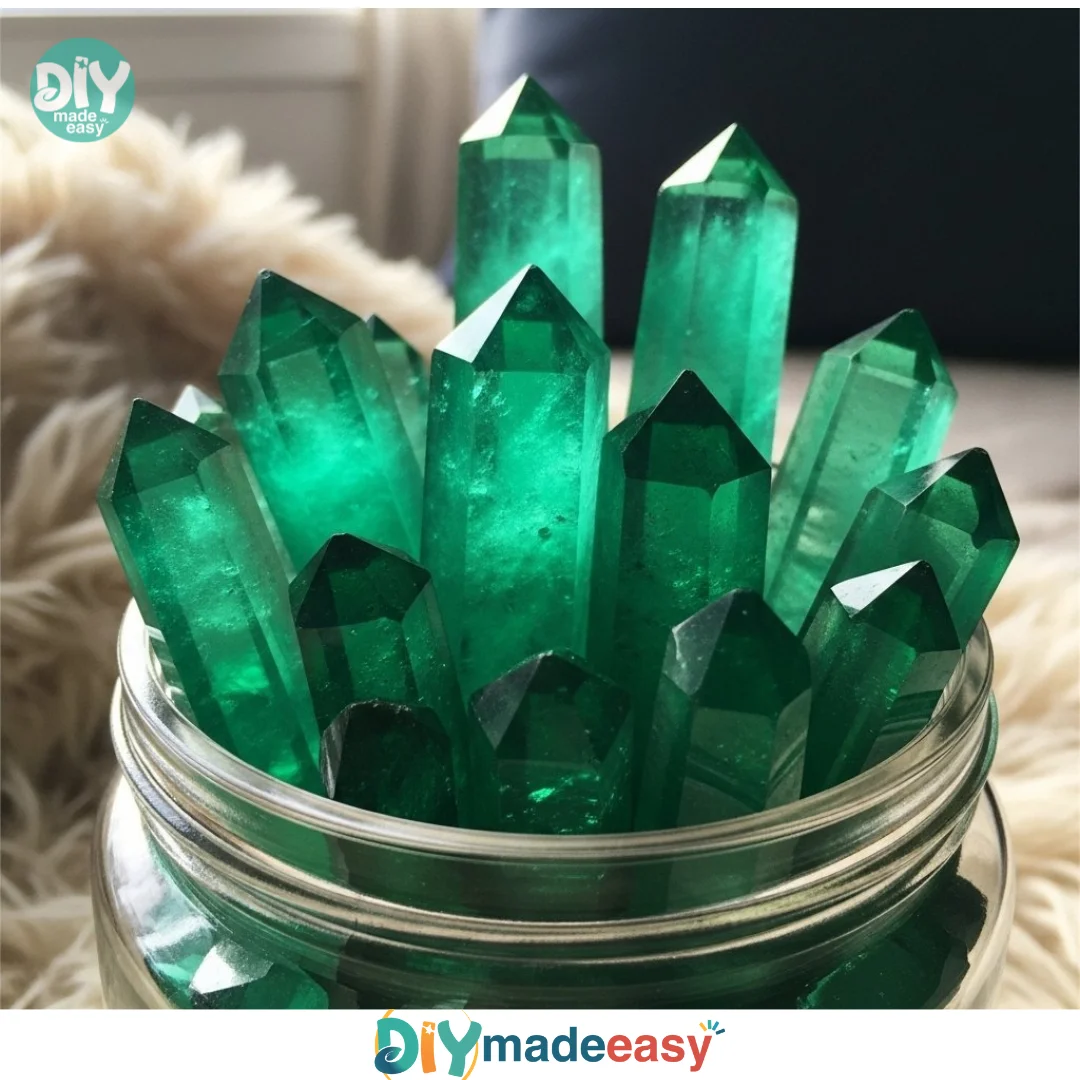 Bright Green Crystal Seashell Experiment