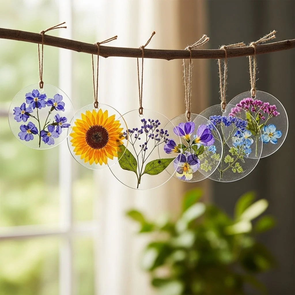 Cornstarch Bioplastic for Pressed Flowers