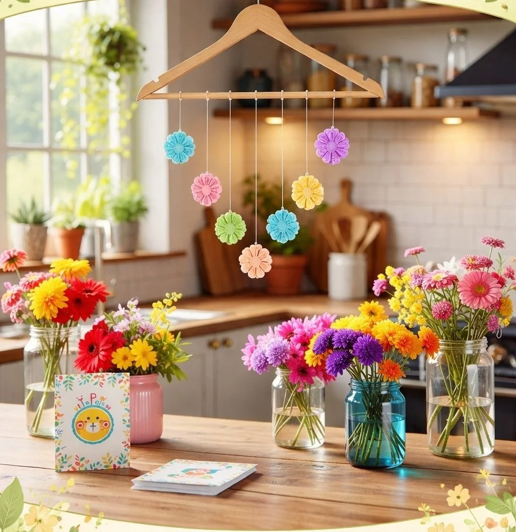 DIY Bioplastic Suncatchers with Colorful Swirls