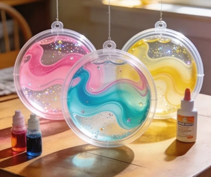 DIY Lava Lamp Suncatcher