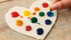 DIY Rainbow Glue Suncatchers