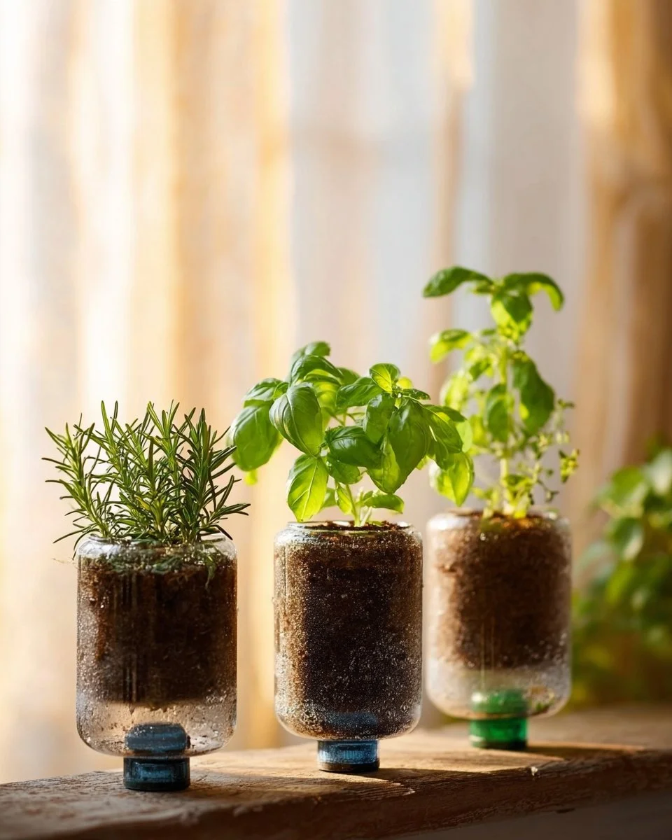 DIY Self Watering Planters Made from Recycled Bottles