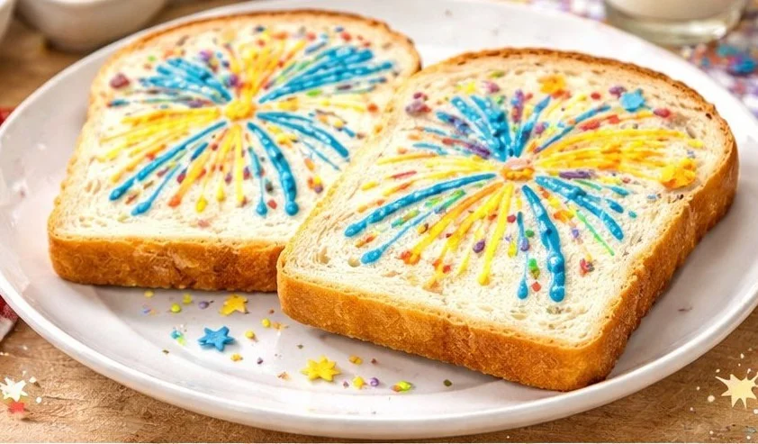 Edible Paint Fireworks Toast 22 Edible Paint Fireworks Toast