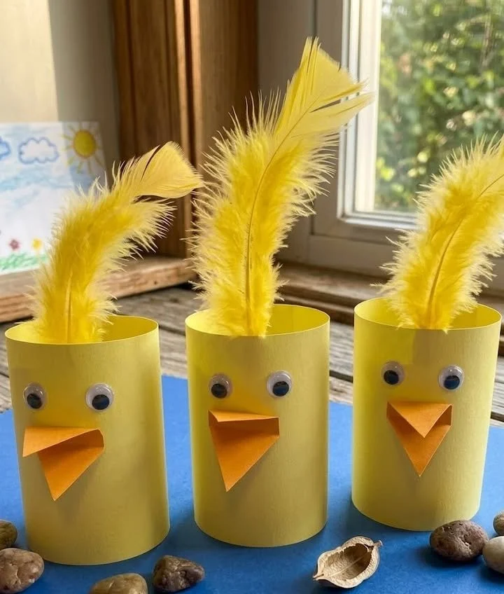 Feathered Cardboard Chicks