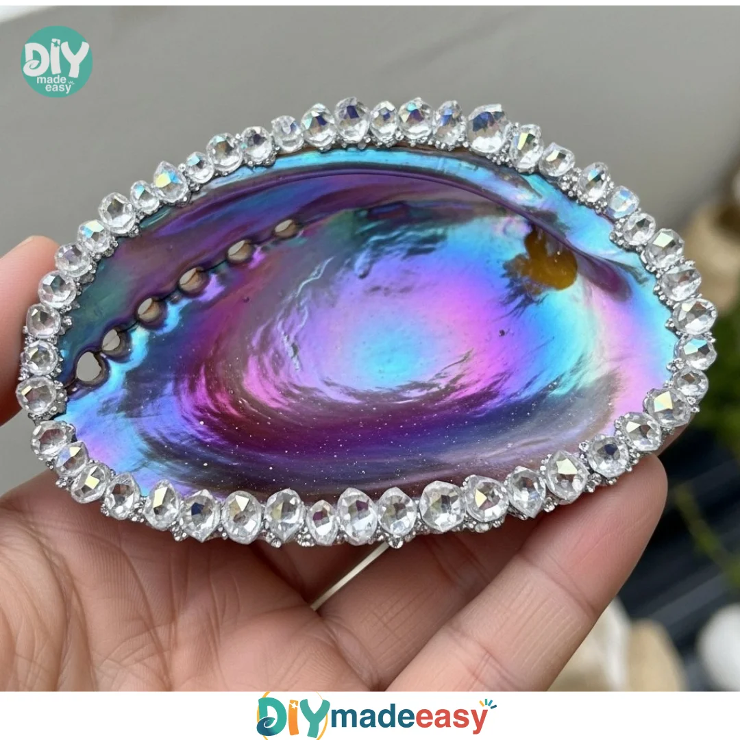 Galaxy Crystal Seashells with Sparkling Colors