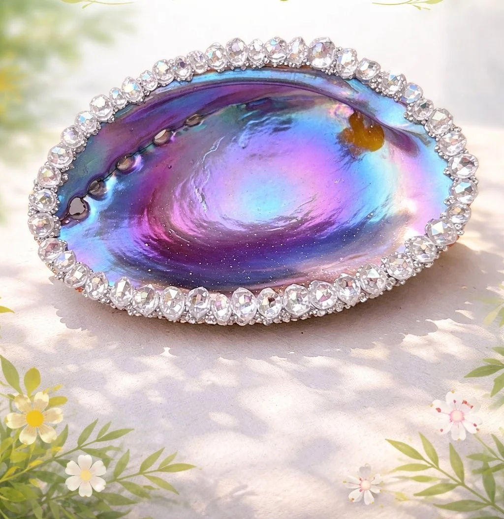 Galaxy Crystal Seashells with Sparkling Colors