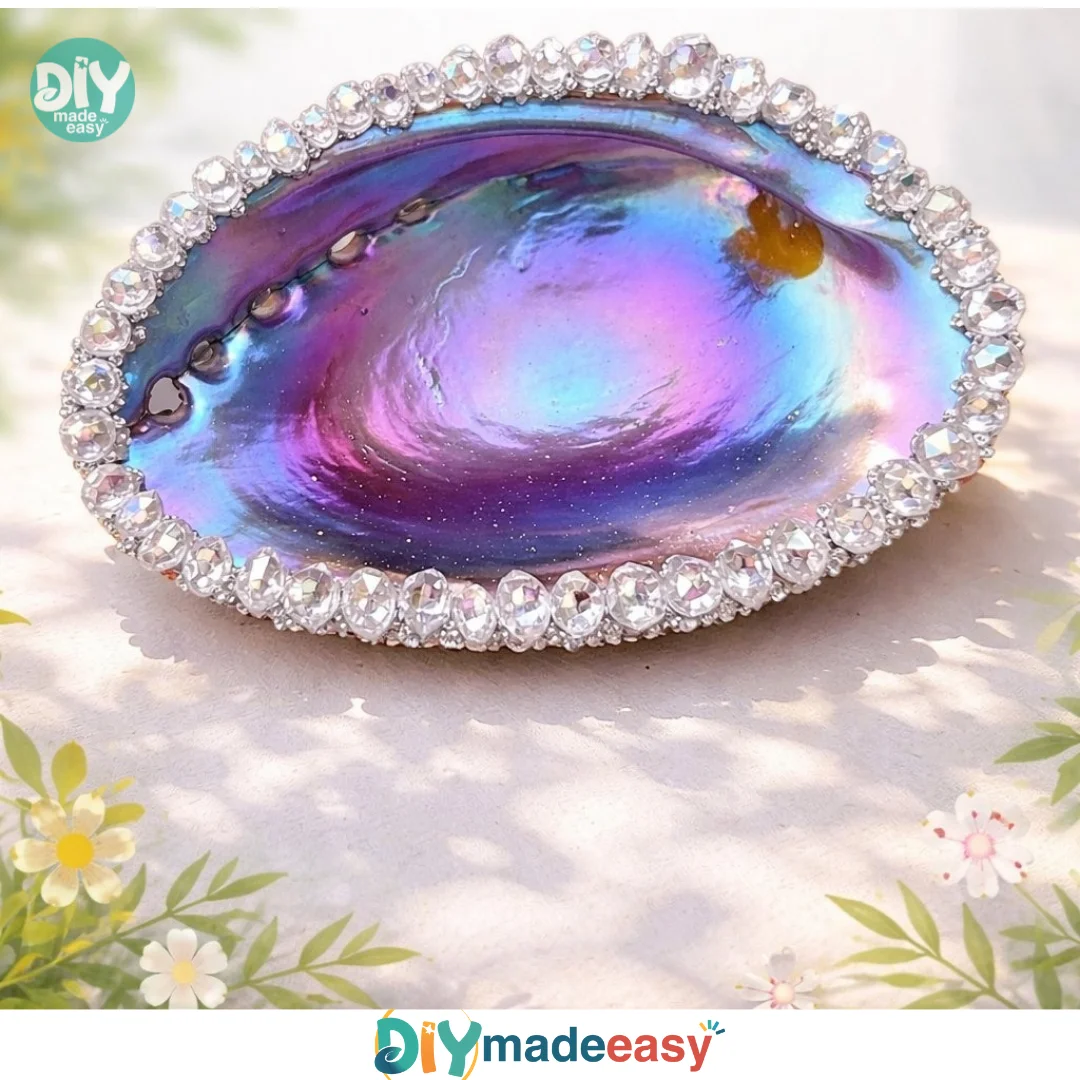 Galaxy Crystal Seashells with Sparkling Colors