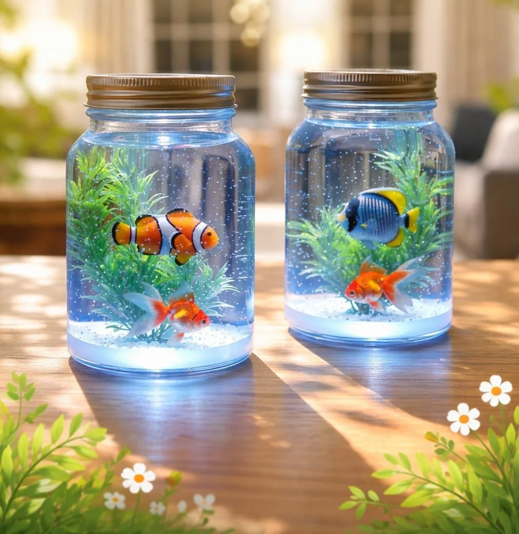 Mini Aquarium in a Jar