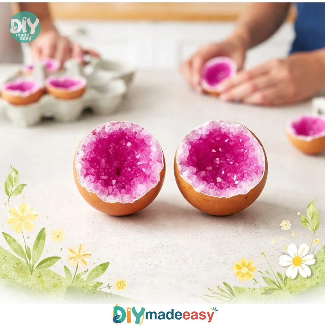 Pink Crystal Eggshell Geodes