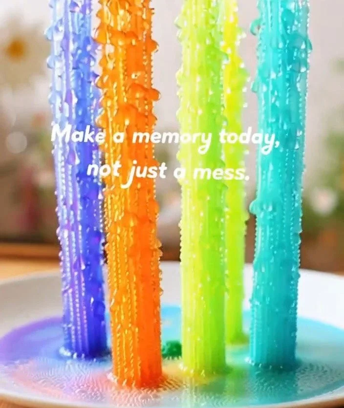 Rainbow Sugar Crystal Eruption