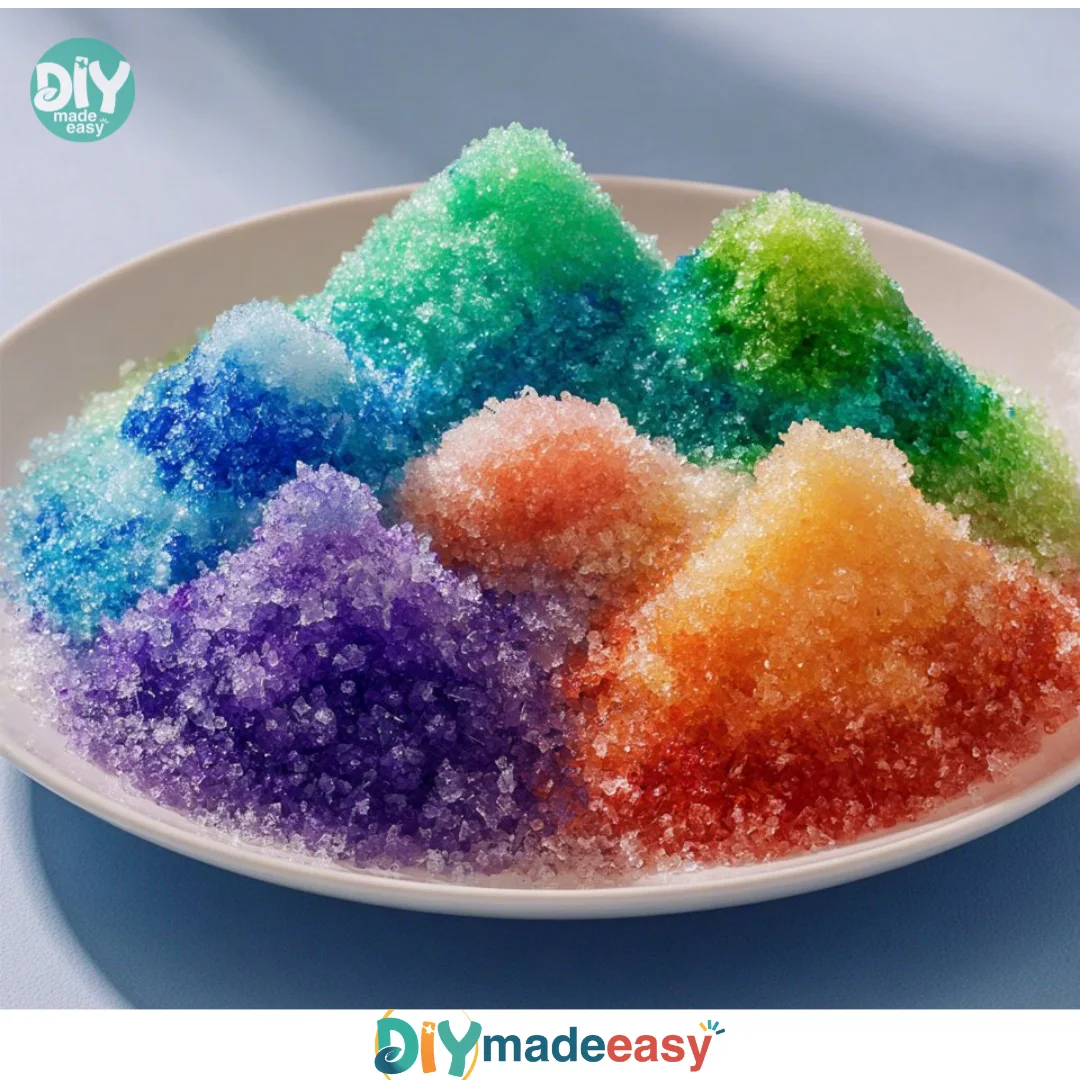 Rapid-Growing Rainbow Sugar Crystal Eruption
