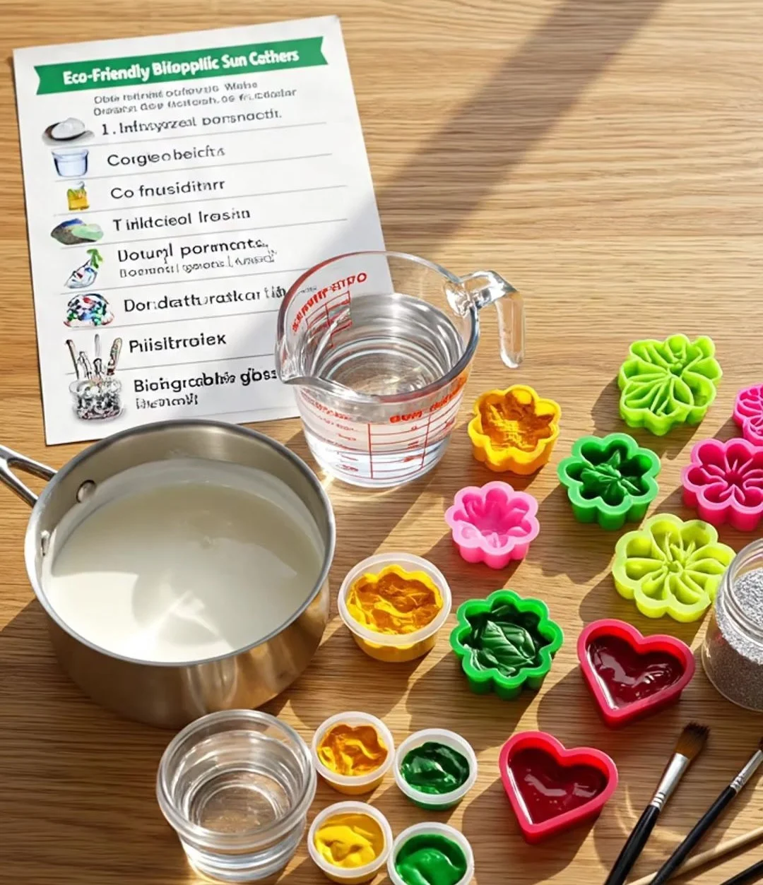 Vibrant Eco-Friendly Bioplastic Suncatchers