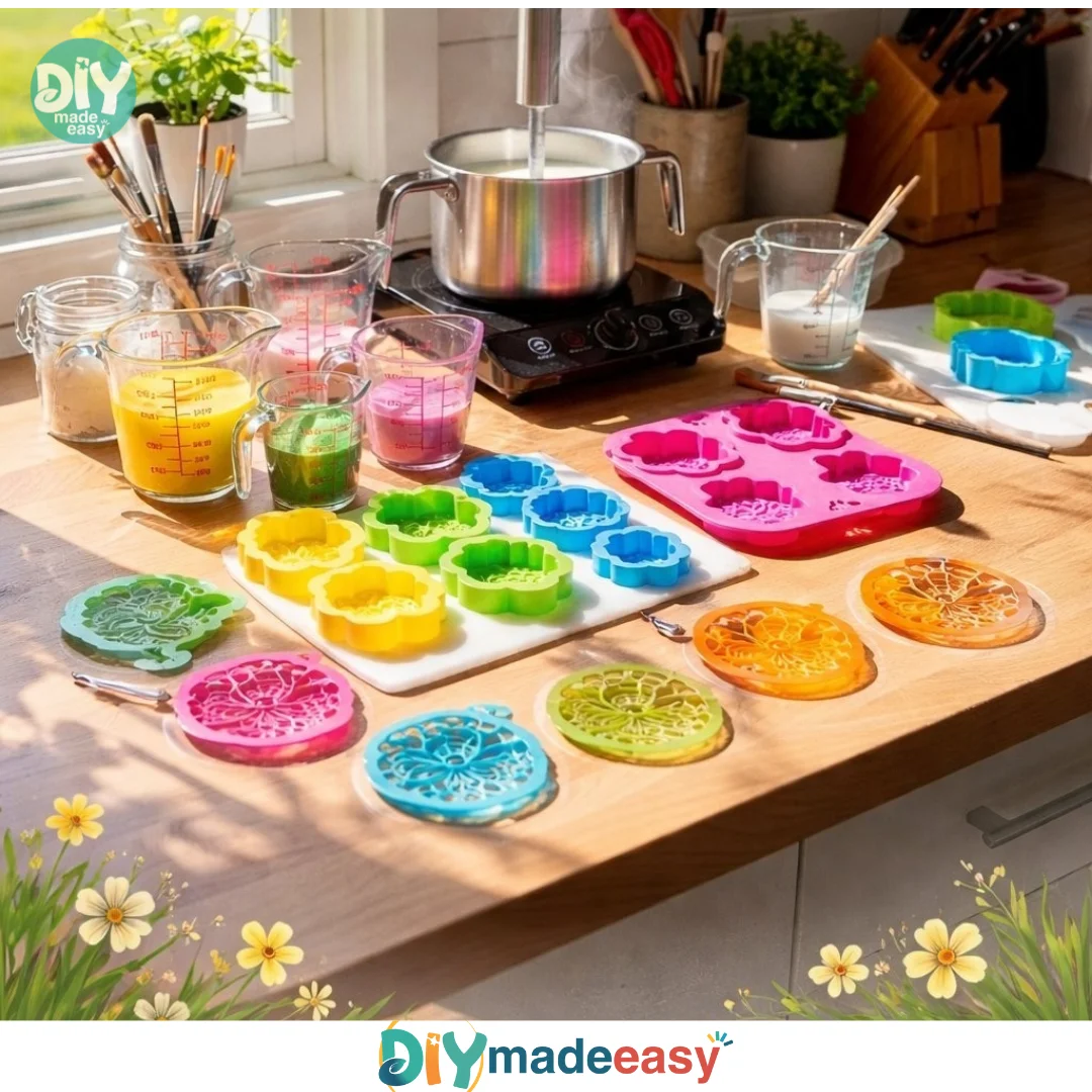 Vibrant Eco-Friendly Bioplastic Suncatchers