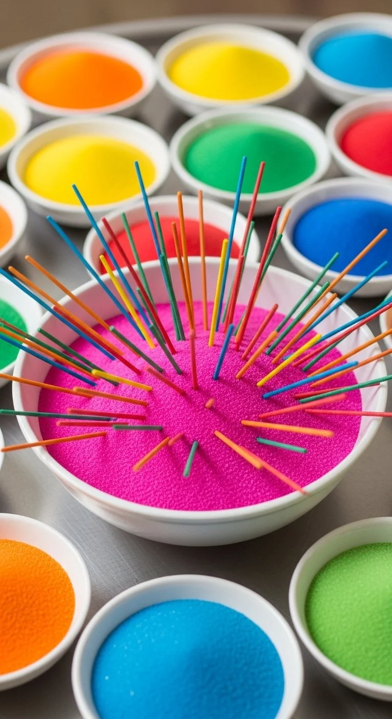 Baking Soda and Vinegar Fireworks Experiment