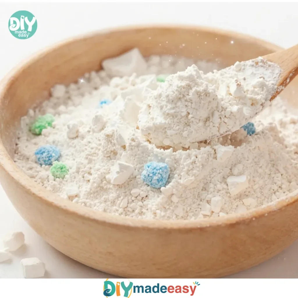Homemade cornstarch and dish soap kinetic sand for creative play