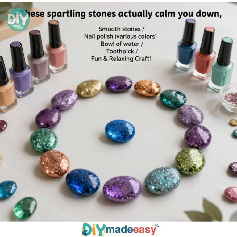 Colorful DIY sparkling stones for home decor and craft projects.