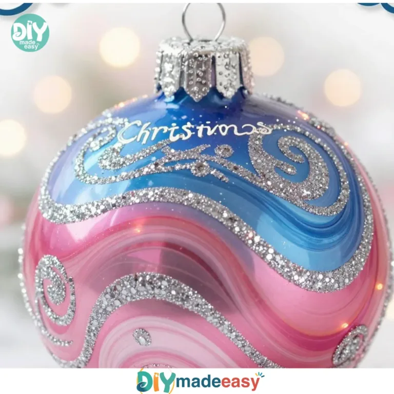 Colorful hydro dipped ornaments for unique holiday decorations