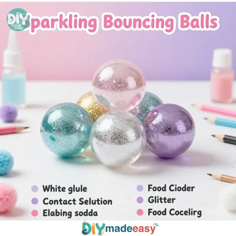 Colorful sparkling bouncing balls in various sizes and designs