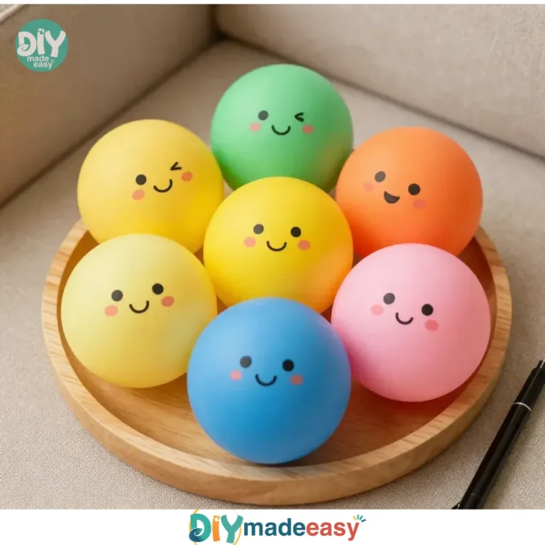 Colorful Cotton Ball Water Bead Squishies for sensory play and stress relief.