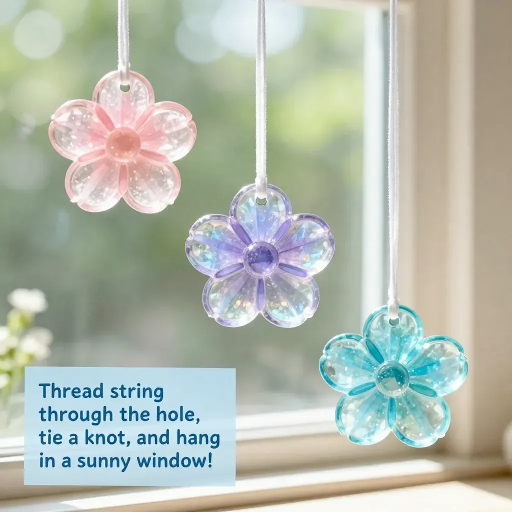 Plastic Bottle Flower Suncatchers Become Cozy