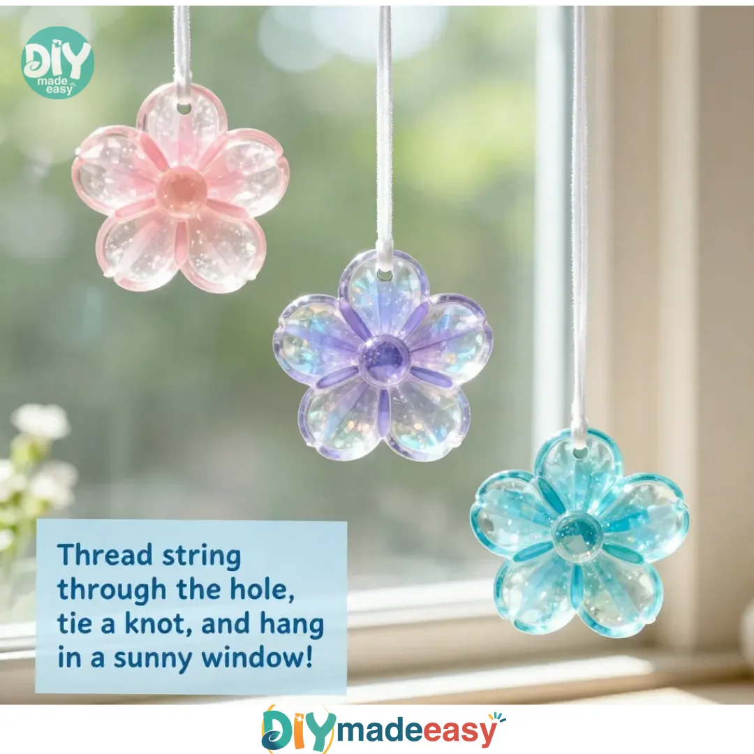 Plastic Bottle Flower Suncatchers Become Cozy