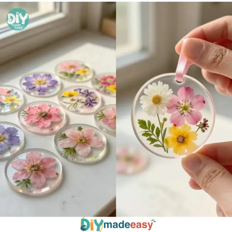 Colorful flower suncatchers made with clear glue for vibrant window decor