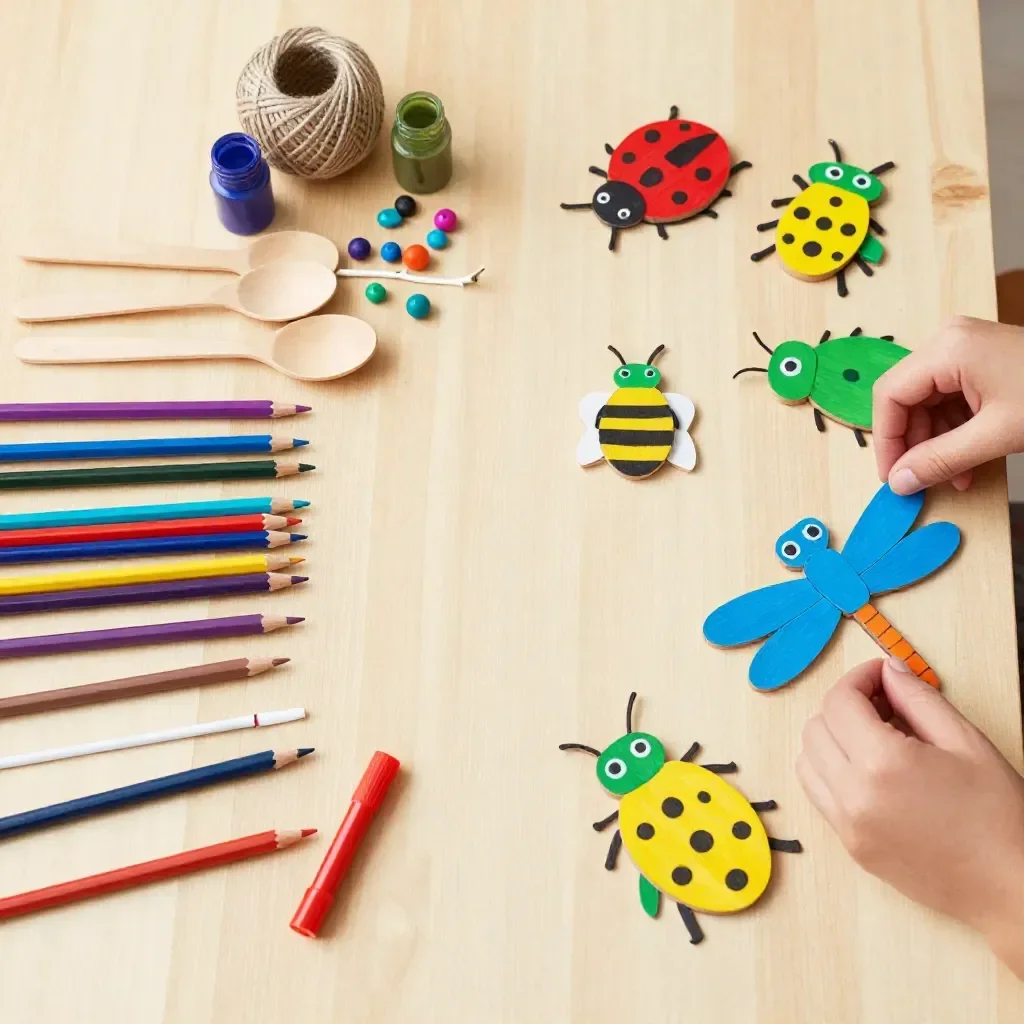 Colorful Spoon Bug Mobile