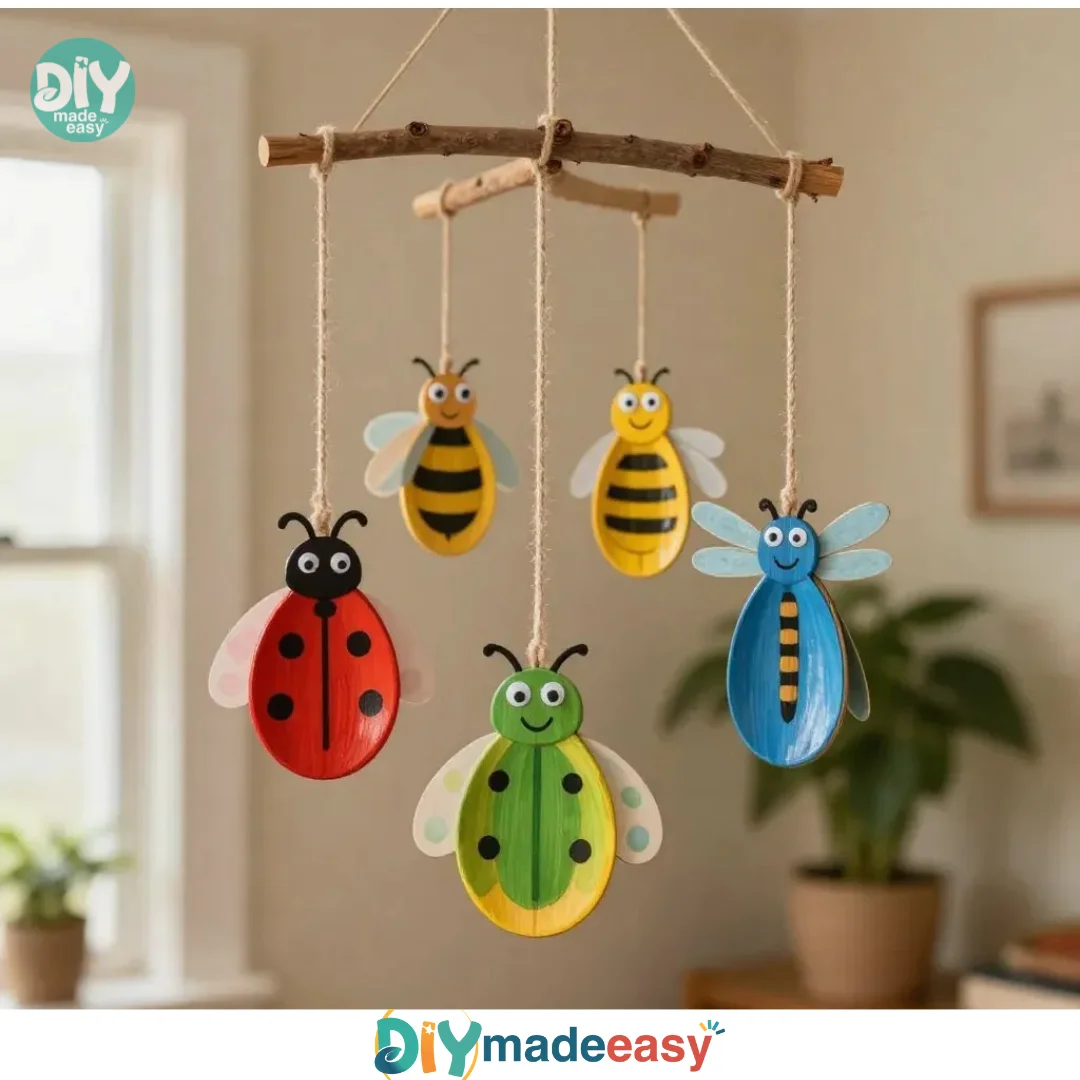 Colorful Spoon Bug Mobile