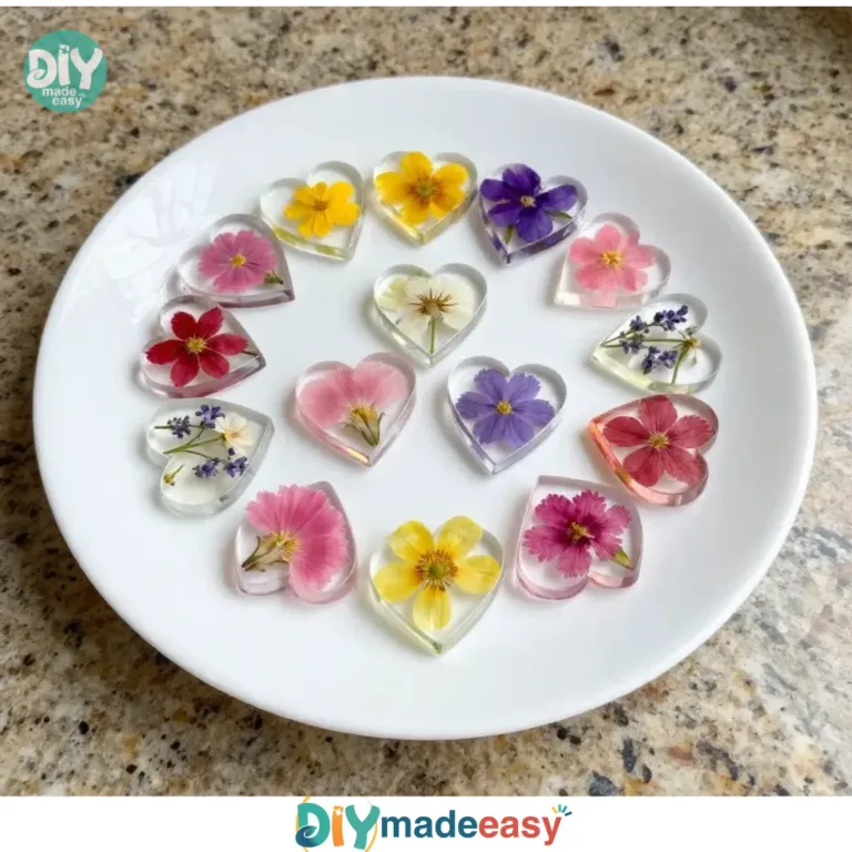 Beautiful cornstarch glass floral hearts and flowers for home decor