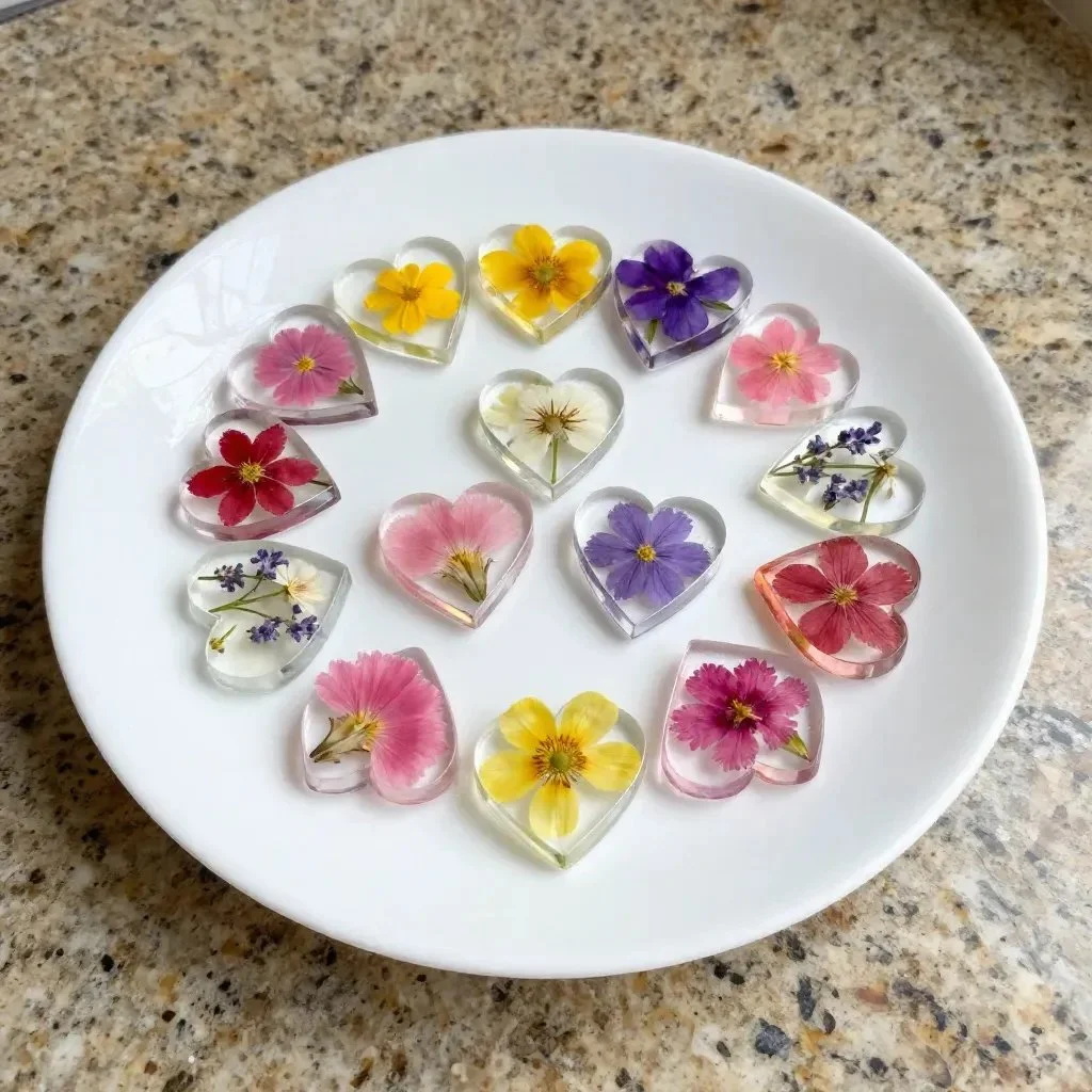 Cornstarch Glass Floral Hearts and Flowers 26 Cornstarch Glass Floral Hearts and Flowers