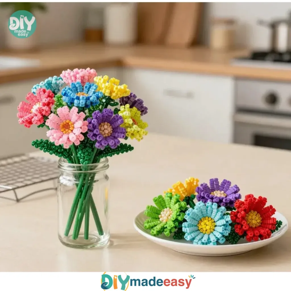 Handmade DIY crystal flower roses for elegant decor and gifts