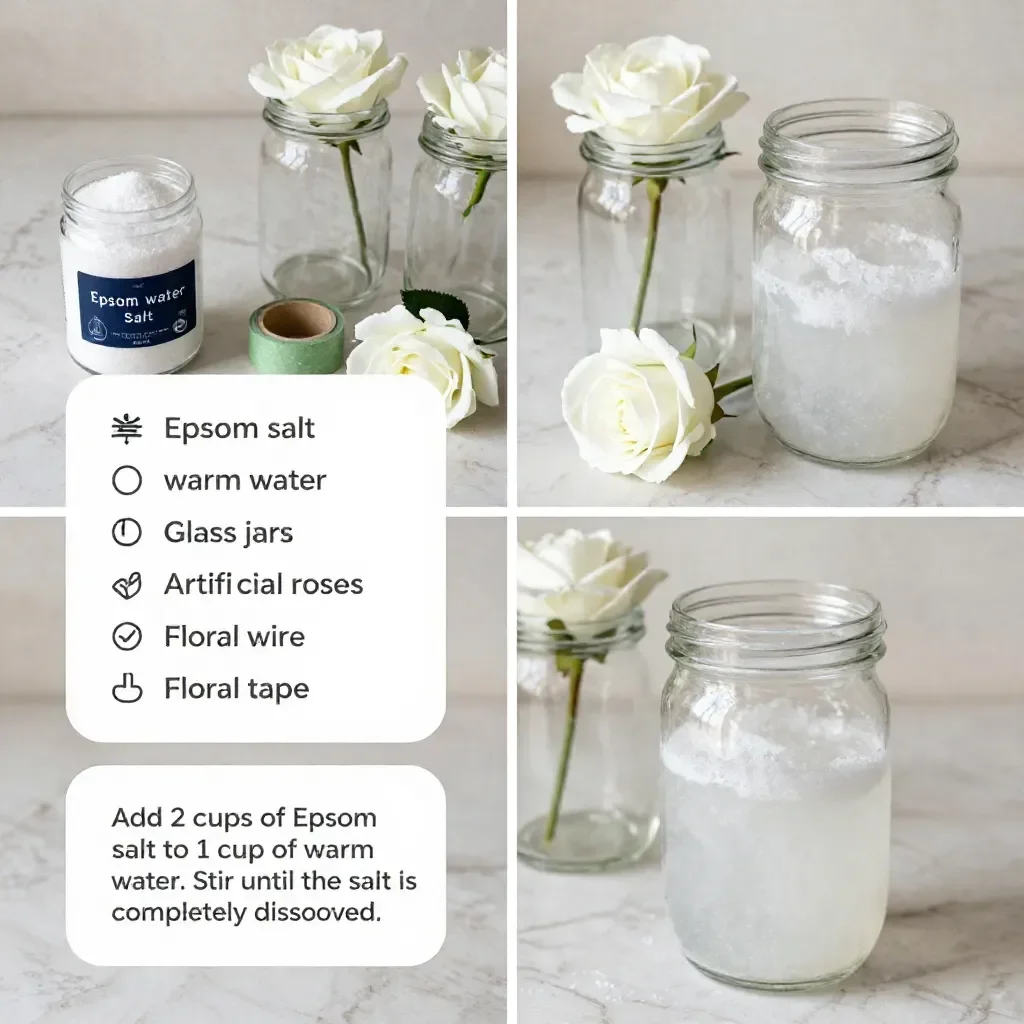 DIY Crystal Flower Roses